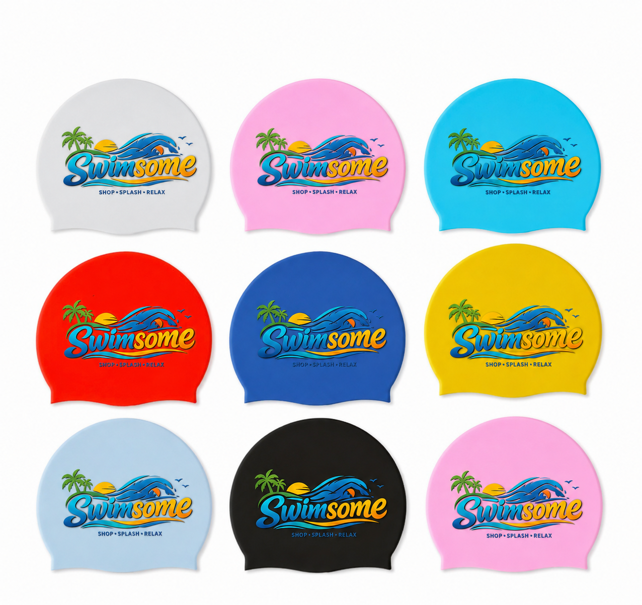 Swimsome Adult Waterproof Silicone Swimming Cap